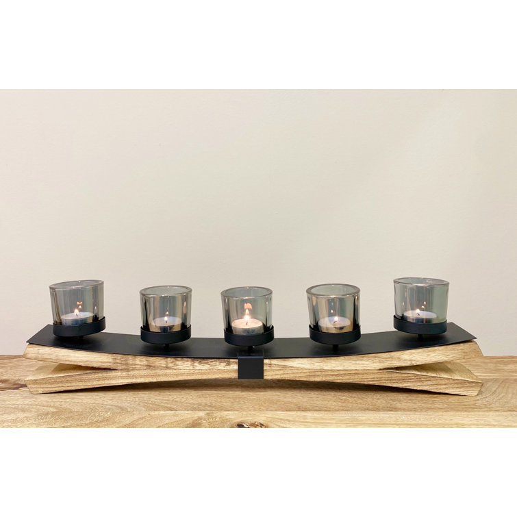 Borough Wharf 13.5cm Glass Tabletop Tealight Holder Wayfair.co.uk